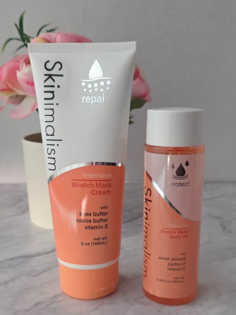 Skinimalism Stretch Mark Cream & Body Oil 2-Piece Set – New